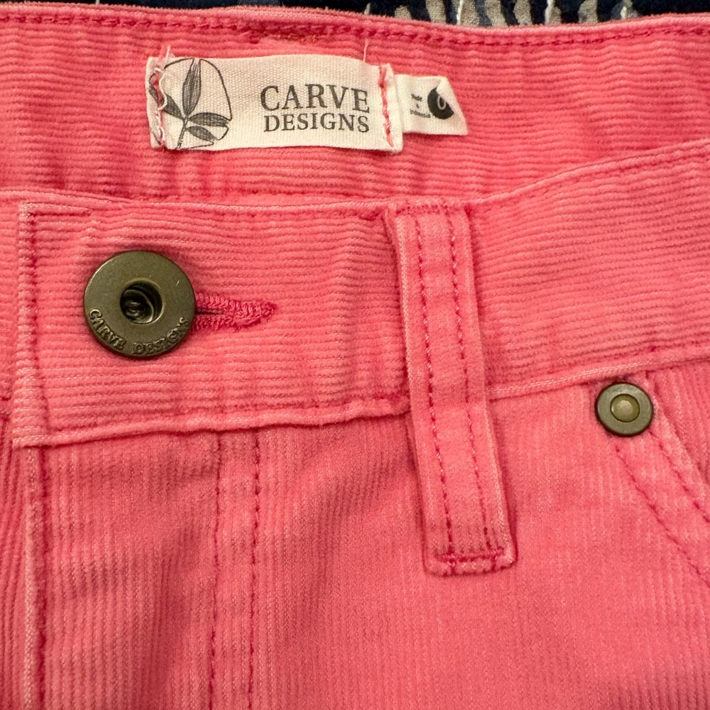Carve Designs Oahu 9” Vibrant Coral Women's Bermudas - Picture 3 of 7